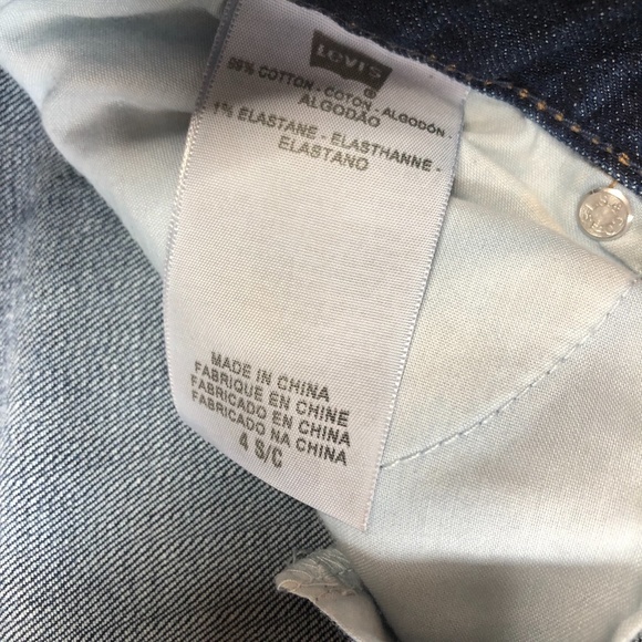 Women's 4 S/C Levi's 552 Mid Rise Straight Blue Jeans Medium Wash - Picture 3 of 4